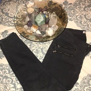 Zara Moto Grey/Black Pants
